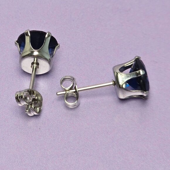 2/$15‎ September Simulated Sapphire Earrings (NWOT) - Picture 2 of 3